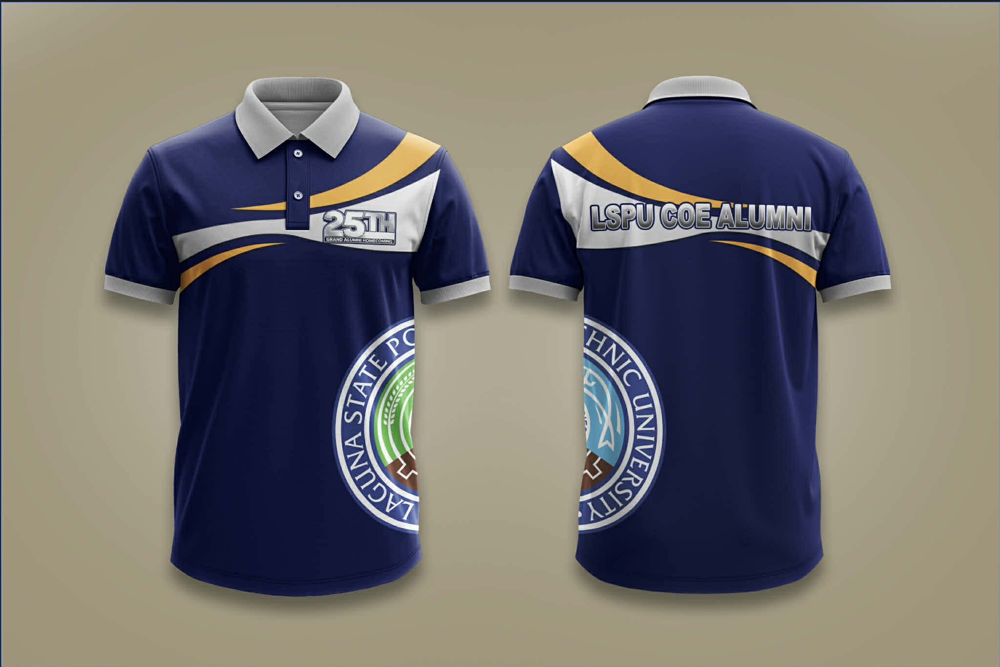 LSPU COE Alumni 25th Anniversary Polo Shirt front and back